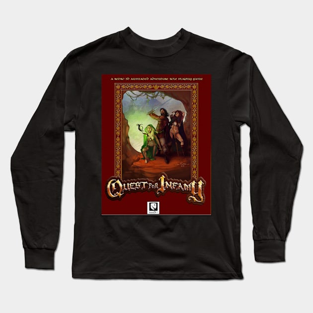 Quest for Infamy - Box Art Long Sleeve T-Shirt by Infamous_Quests